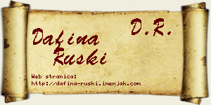 Dafina Ruski vizit kartica